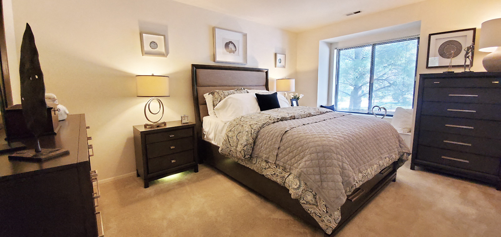 cozy bed  at The Bluffs at Clarys Forest Apartments, Maryland